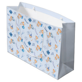 Geschenktüten Babydusche blau Große Geschenktüte