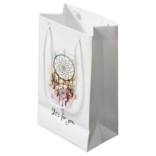 Geschenktüten Dreamcatcher V2 Kleine Geschenktüte (Vorderseite Schrägansicht)