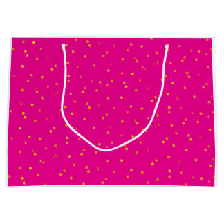 Geschenktüten - Rosa mit goldenen Punkten Große Geschenktüte