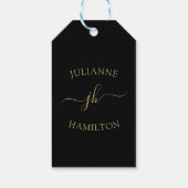 Geschenkungstags für Monogramm-Textvorlage Geschenkanhänger (Rückseite)