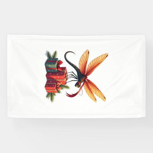 Geschenkverpackte Libelle Banner (Horizontal)