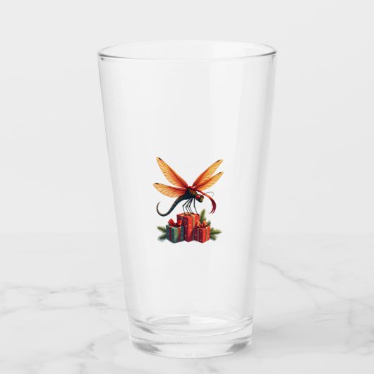 Geschenkverpackte Libelle Glas (Vorderseite)