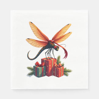 Geschenkverpackte Libelle Serviette