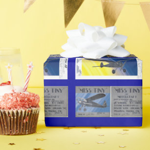 Geschenkverpackung - Antike Modellflugzeuge Geschenkpapier