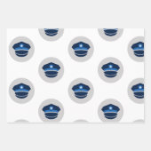 Geschenkverpackung in Polizeioffiziersmütze Geschenkpapier Set (Vorderseite 3)