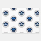 Geschenkverpackung in Polizeioffiziersmütze Geschenkpapier Set (Vorderseite 2)