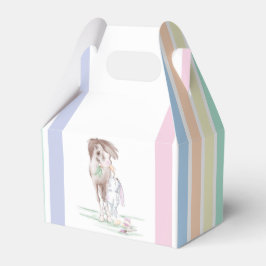 Geschenkverpackung Osterbild, Pferd und Osterhase Geschenkschachtel