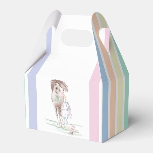 Geschenkverpackung Osterbild, Pferd und Osterhase Geschenkschachtel (Vorderseite)