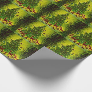Geschenkverpackung Schöne Vintage-Weihnachten 1950 Geschenkpapier