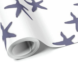 Geschenkverpackung Seestarfishstrandblau Geschenkpapier