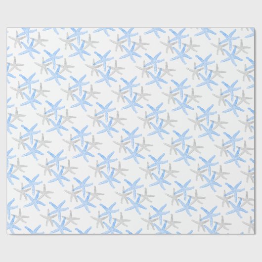 Geschenkverpackung Seestarfishstrandblau Geschenkpapier (Flach)