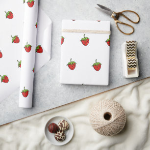Geschenkverpackung Süße Erdbeeren  Geschenkpapier