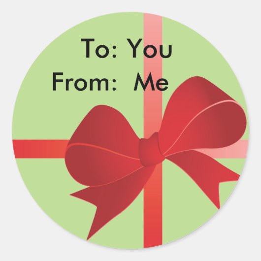 Geschenkverpackungen, die Sie anpassen können! Runder Aufkleber (Vorderseite)