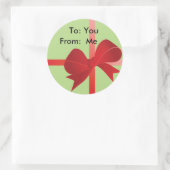 Geschenkverpackungen, die Sie anpassen können! Runder Aufkleber (Tasche)