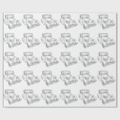 Geschenkverpackungspapier für Oldtimer Geschenkpapier (Flach)