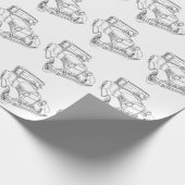 Geschenkverpackungspapier für Oldtimer Geschenkpapier (Ecke)