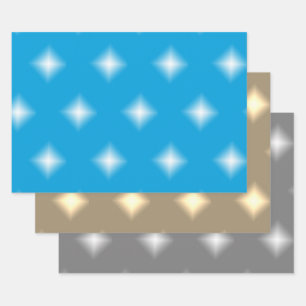 Geschenkverpackungsset - Weihnachtssterne Geschenkpapier Set