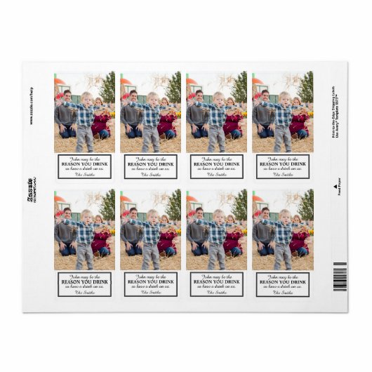 Geschenkweinetikett wegen Kind (Vorne)