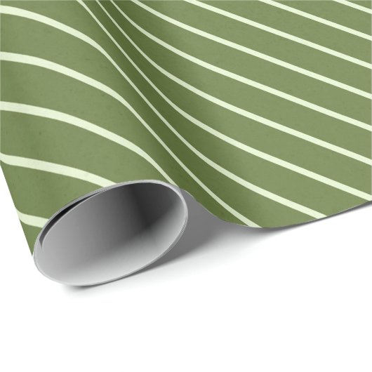 Geschenkwrake "Earthy Olive and Cream Diagonal Str Geschenkpapier (Rolleneckpunkt)