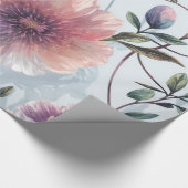 Geschenkwrake mit weichem Blumenwasser Geschenkpapier (Ecke)