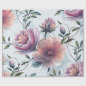 Geschenkwrake mit weichem Blumenwasser Geschenkpapier (Flach)