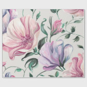 Geschenkwrake mit weichem Blumenwasser Geschenkpapier (Flach)