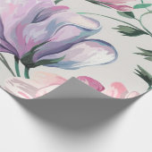 Geschenkwrake mit weichem Blumenwasser Geschenkpapier (Ecke)