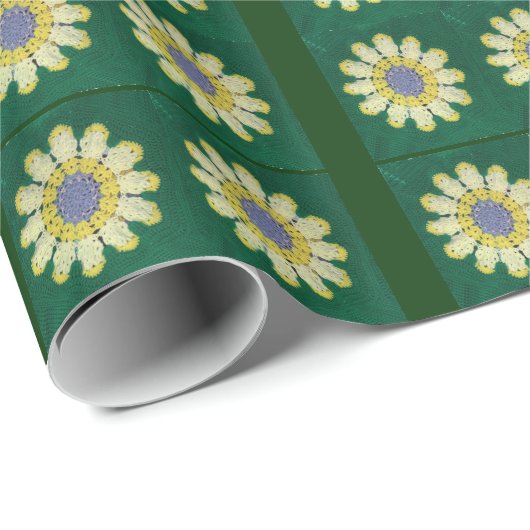 Geschenkwrap - Afghan Daisy Geschenkpapier (Rolleneckpunkt)