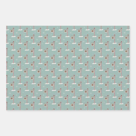 Geschenkwrap am Nordpol - Set von 3 Geschenkpapier Set (Vorderseite)