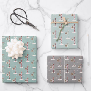 Geschenkwrap am Nordpol - Set von 3 Geschenkpapier Set