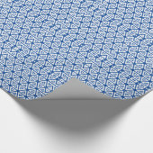 Geschenkwrap - Blaue Dreiecke Geschenkpapier (Ecke)