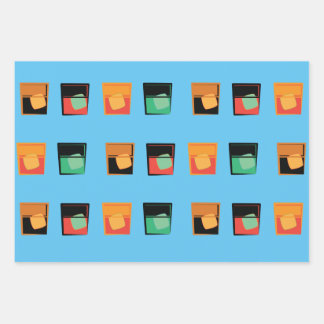 Geschenkwrap - Bourbon Aficionado 3 Designs Geschenkpapier Set