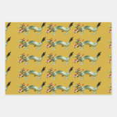 Geschenkwrap - chinesische Drachen über drei Farbe Geschenkpapier Set (Vorderseite 3)