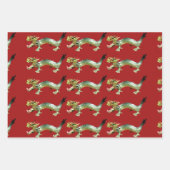 Geschenkwrap - chinesische Drachen über drei Farbe Geschenkpapier Set (Vorderseite 2)