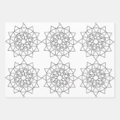 Geschenkwrap - Drei Mandala-Muster für Farbe Geschenkpapier Set (Vorderseite 3)