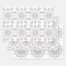 Geschenkwrap - Drei Mandala-Muster für Farbe