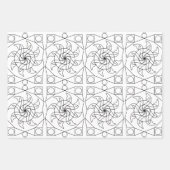 Geschenkwrap - Drei Mandala-Muster in Farbe (v.2) Geschenkpapier Set (Vorderseite 2)