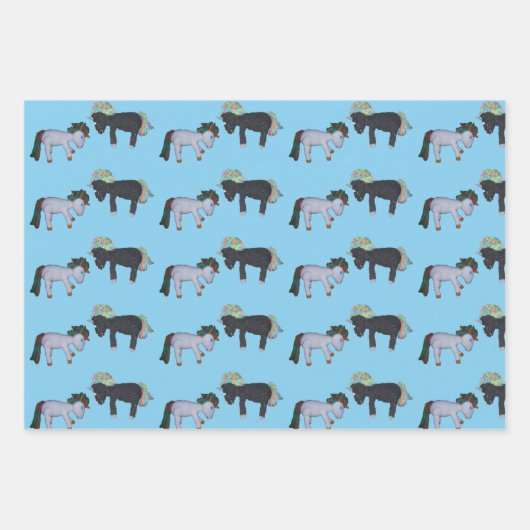 Geschenkwrap - Einhörner Geschenkpapier Set (Vorderseite 2)