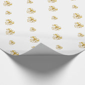 Geschenkwrap für Goldene Herzen und Bögen Geschenkpapier (Ecke)