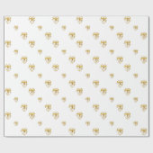 Geschenkwrap für Goldene Herzen und Bögen Geschenkpapier (Flach)