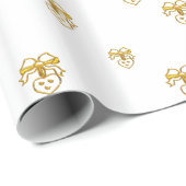 Geschenkwrap für Goldene Herzen und Bögen Geschenkpapier (Rolleneckpunkt)