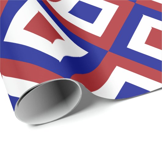 Geschenkwrap für Red, White und Blue Diamonds Geschenkpapier (Rolleneckpunkt)