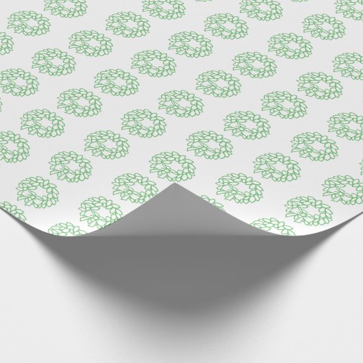 Geschenkwrap - Grüne Weihnachtswüste Geschenkpapier (Ecke)