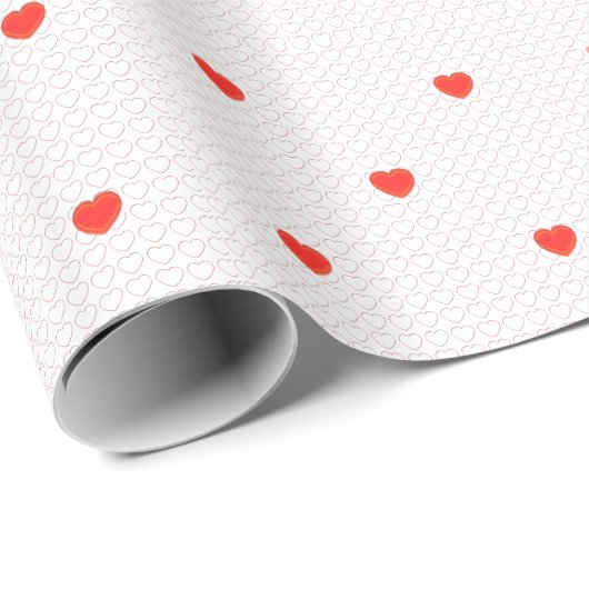 Geschenkwrap - Herz Geschenkpapier (Rolleneckpunkt)