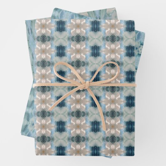 Geschenkwrap in Blautönen Geschenkpapier Set (Beispiel)