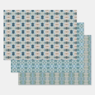 Geschenkwrap in Blautönen Geschenkpapier Set