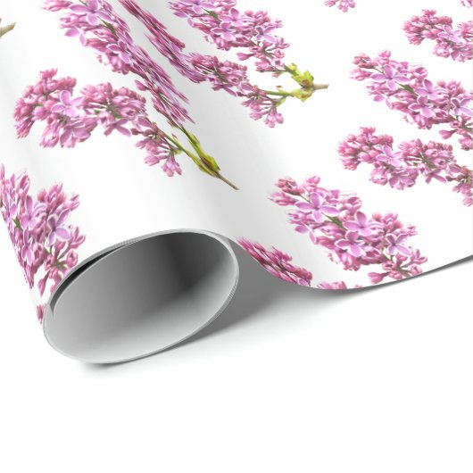 Geschenkwrap - Lilac-Blüten Geschenkpapier (Rolleneckpunkt)