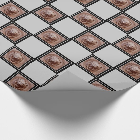 Geschenkwrap - Löwenkopfkleber Geschenkpapier (Ecke)