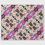 Geschenkwrap Roll Peonies Geschenkpapier (Flach)