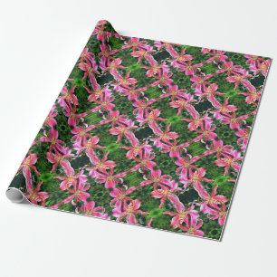 Geschenkwrap Roll Pink Lilies Geschenkpapier